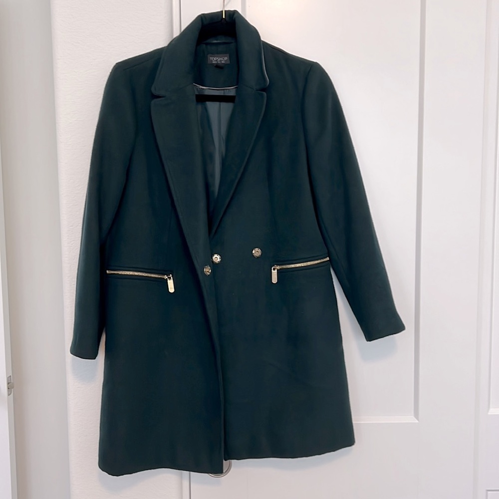 Topshop Meg Zip Pocket Coat - Picture 2 of 14